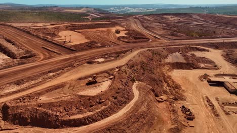 machinery working on open-cast mining of boddington gold mine in western australia