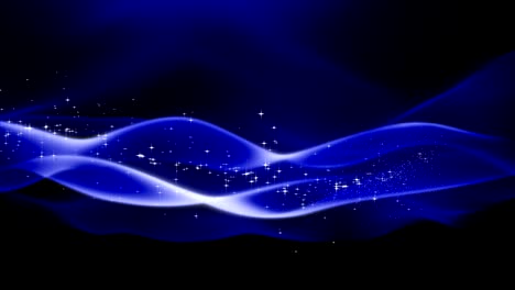 abstract background - waves with stars (loop)