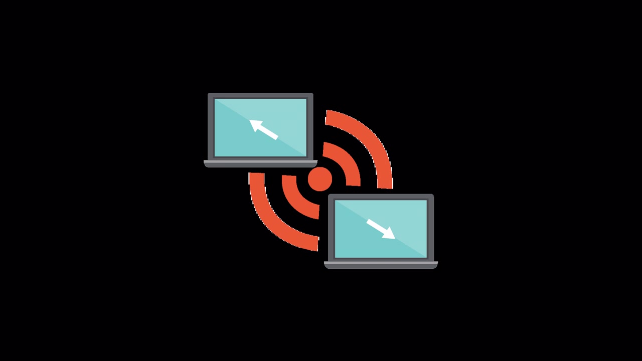 Animated Wireless Data Transfer Between Two Laptops