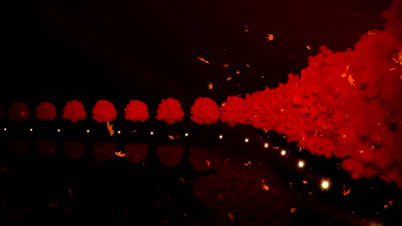 가을의 아름다운 풍경, 호수 근처의 가을의 숲, 은 잎, 루프