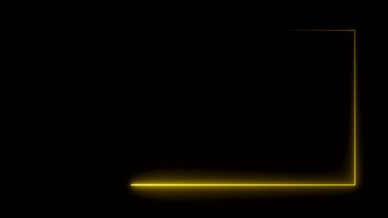 추상적인 밝은 네온 직사각형 프레임 레이저 기술 배경 디자인