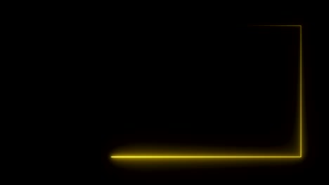 marco rectangular de neón brillante abstracto. diseño de fondo tecnológico con láser. en bucle