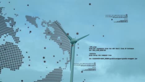 animación del globo y procesamiento de datos sobre la turbina eólica