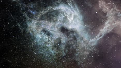 4k view of nebulae clouds moves around in the universe