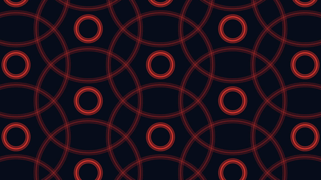 Circular and wavy lines form a modern black and blue pattern