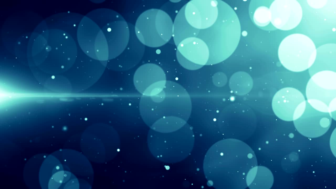 파란 먼지 입자 추상적인 빛 보케 모션 제목 영화적 배경 루프