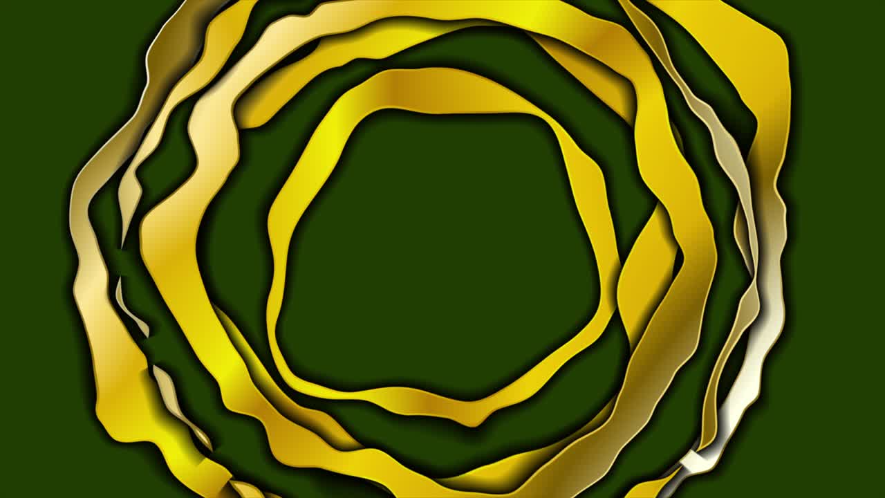 lujo de plástico dorado círculos ondulados fondo de movimiento abstracto