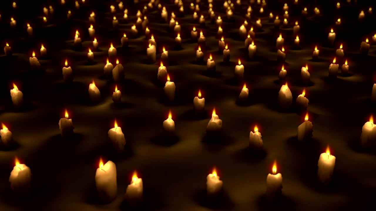 Looping animation of candles