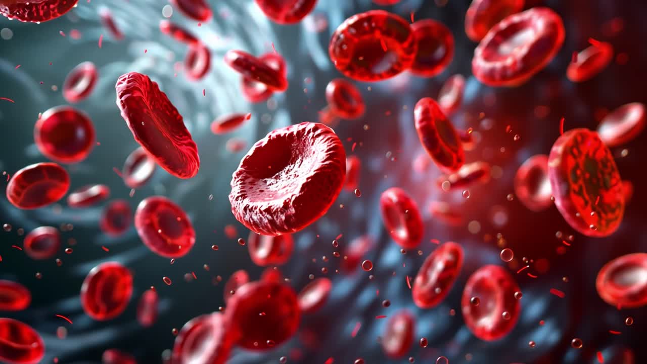 Red blood cells in bloodstream