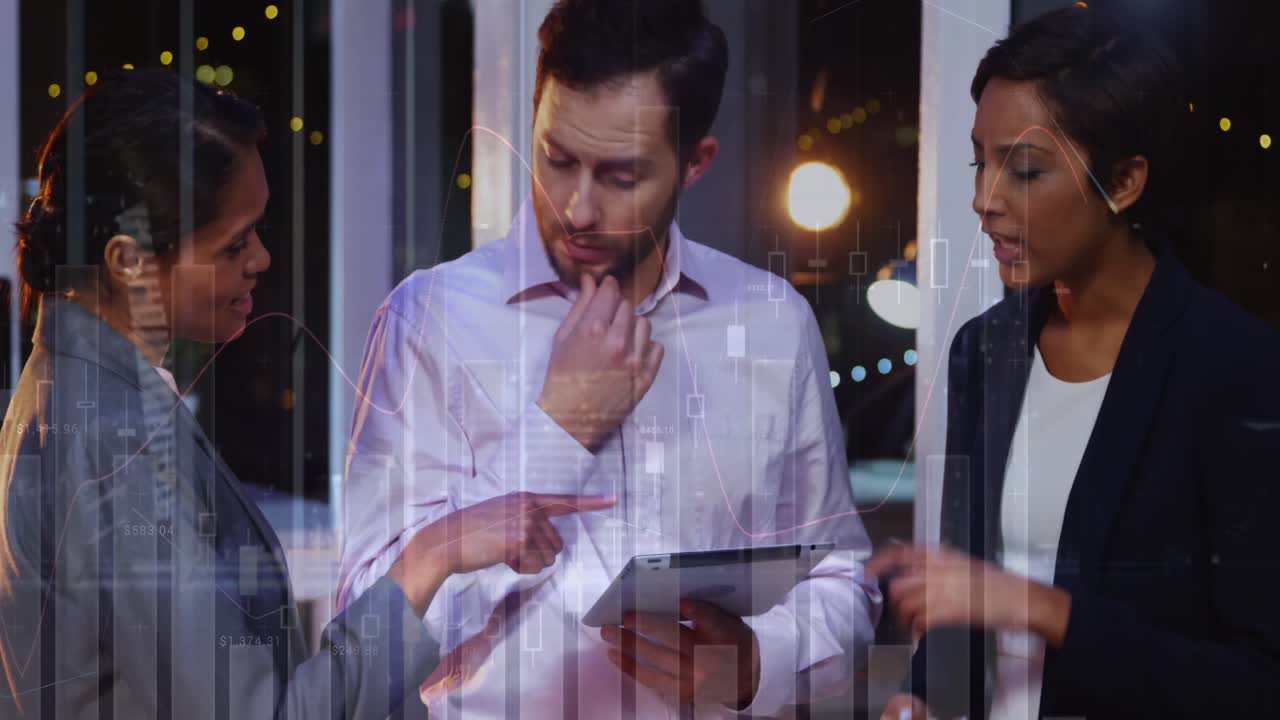 다양한 사업가들이 이야기하는 데이터 처리의 애니메이션