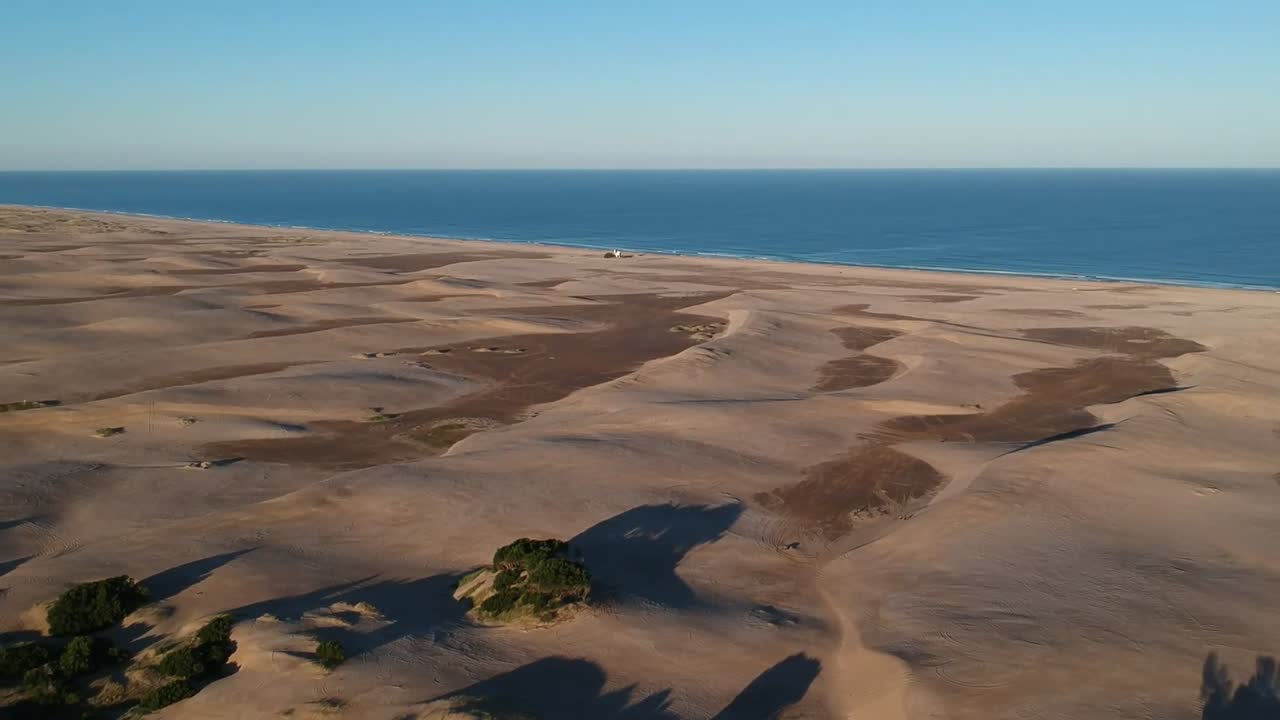NICE AERIAL FOOTAGE OF THE DUNES.