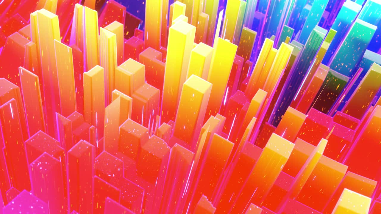 아름답고 추상적인 3d 표면은 반이는 반이고, 어나온 또는 이동된 파동은 루프로 변형됩니다. 무지개 그라디언트, 부드러운 매트 재료, 모피, 달함, 또는 가운 내부 반이는 마말라드.