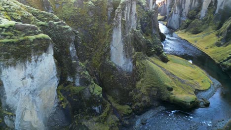 large rocky canyon in winter weather