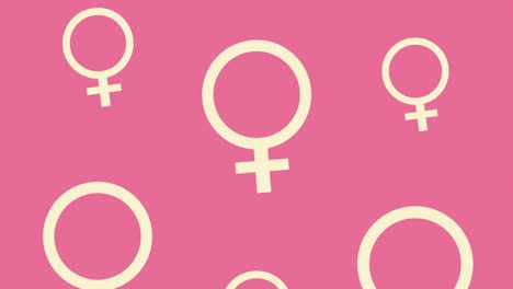 happy womens day animation with female genders pattern