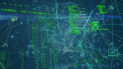 Animation-of-globe-with-network-of-connections-and-data-processing