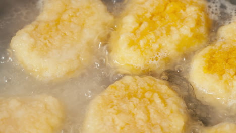 boiling potato dumplings