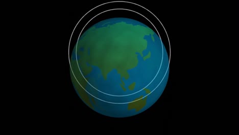 Animation-Des-Scope-Scannens-über-Dem-Globus-Auf-Schwarzem-Hintergrund