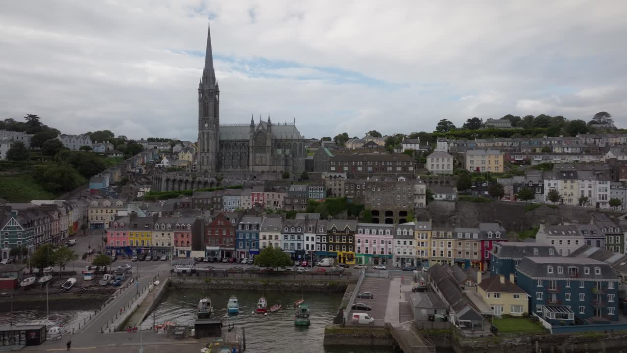 Cobh Port Aerial View St Colman&rsquo;s Cathedral