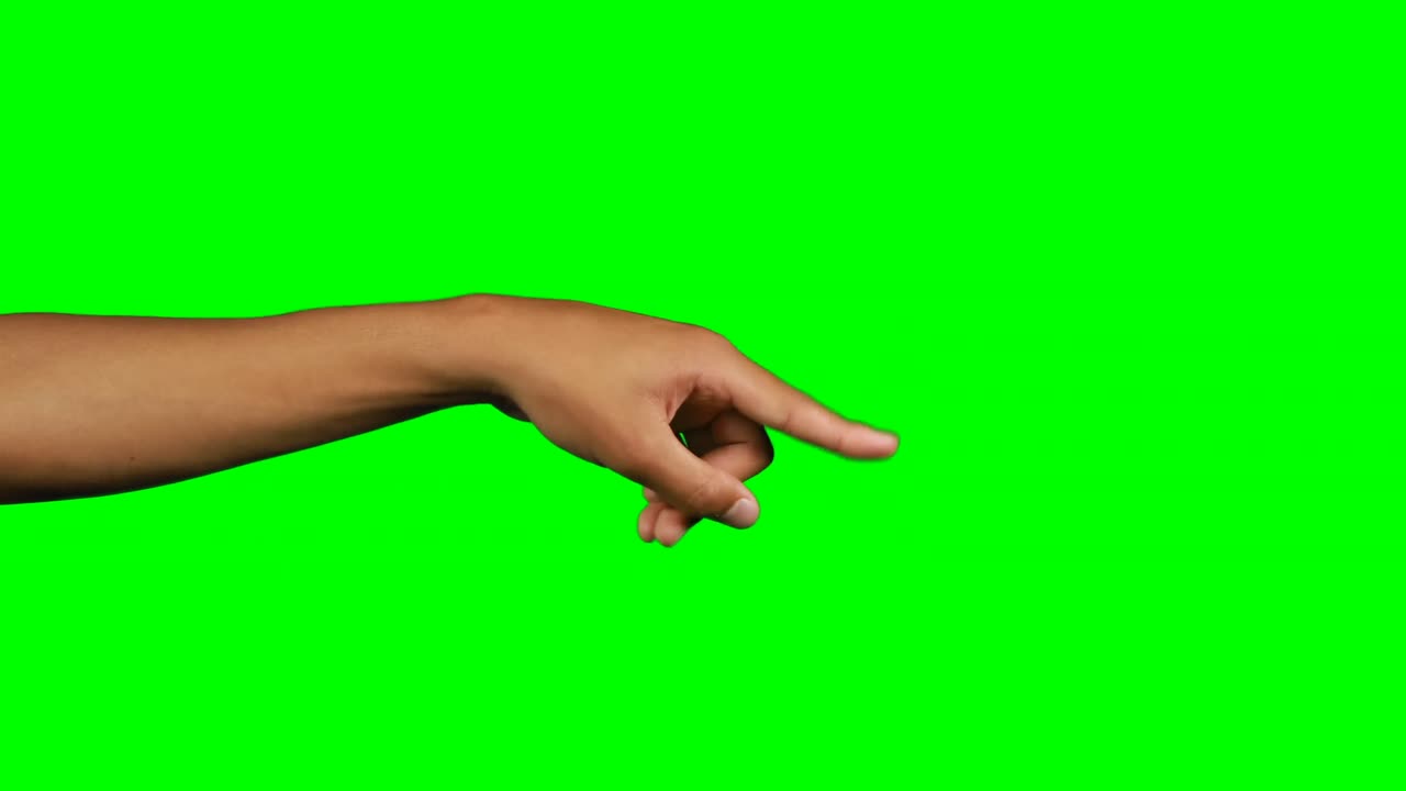 mano fingiendo usar una pantalla invisible