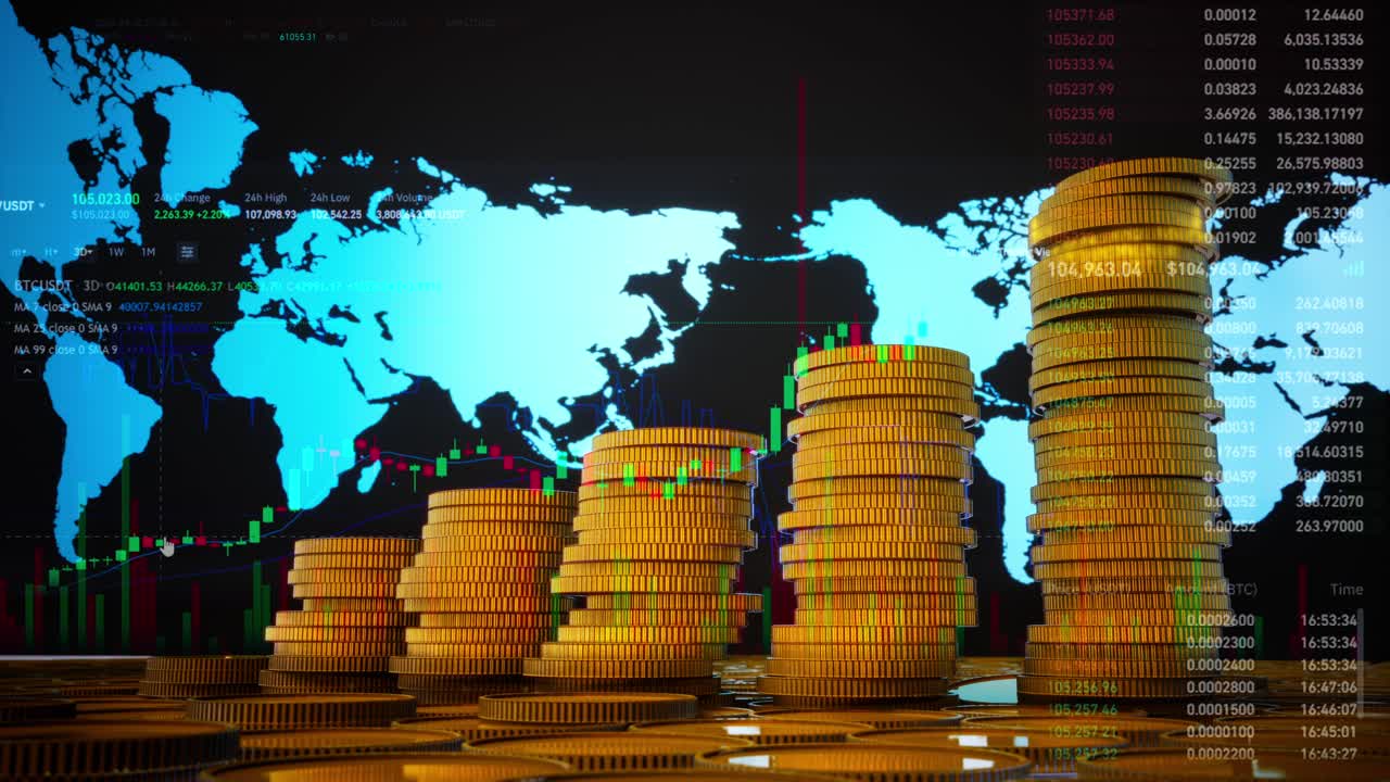 Stock Market Candlestick Chart Pattern Design Background, Business Financial Growth