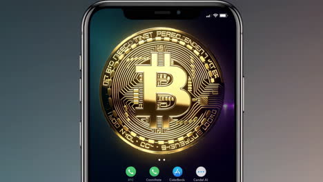 bitcoin cryptocurrency displayed on smartphone