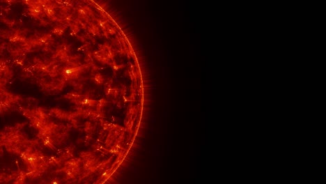 powerful burning sun solar system in space on back background 3d rendering