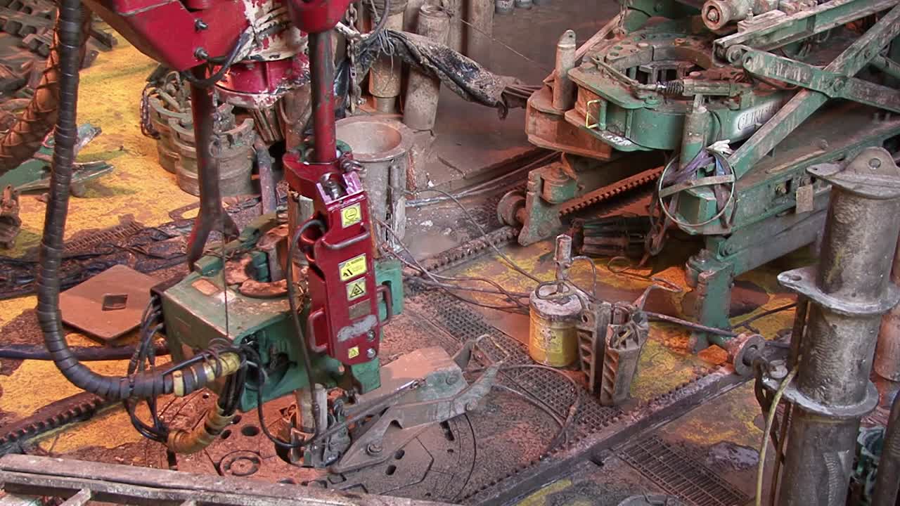 북해의 석유 굴착 장치 드릴 바닥에서