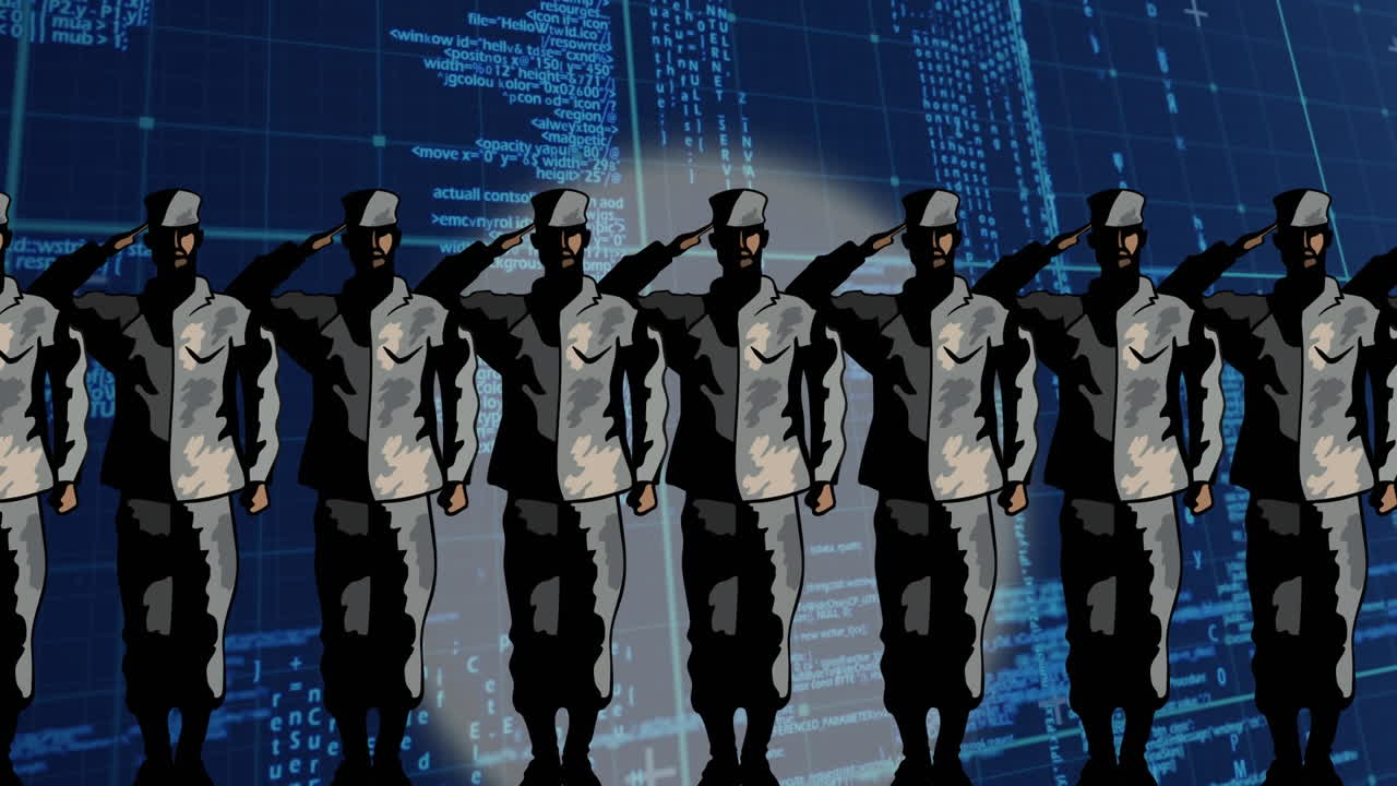 데이터 처리를 통해 군인 아이콘의 애니메이션