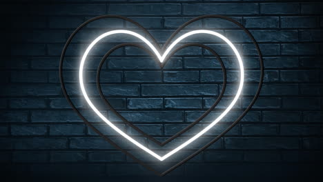 letrero de neón que muestra corazones amarillos y blancos