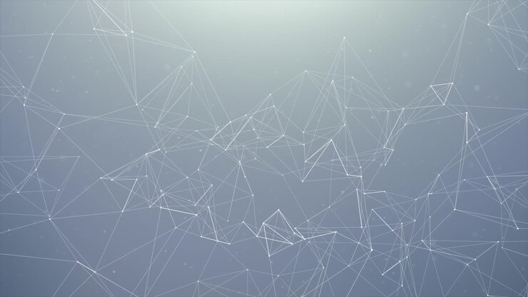123 abstract rendering of chaotic plexus structure lines and polygonal spheres connection futuristic