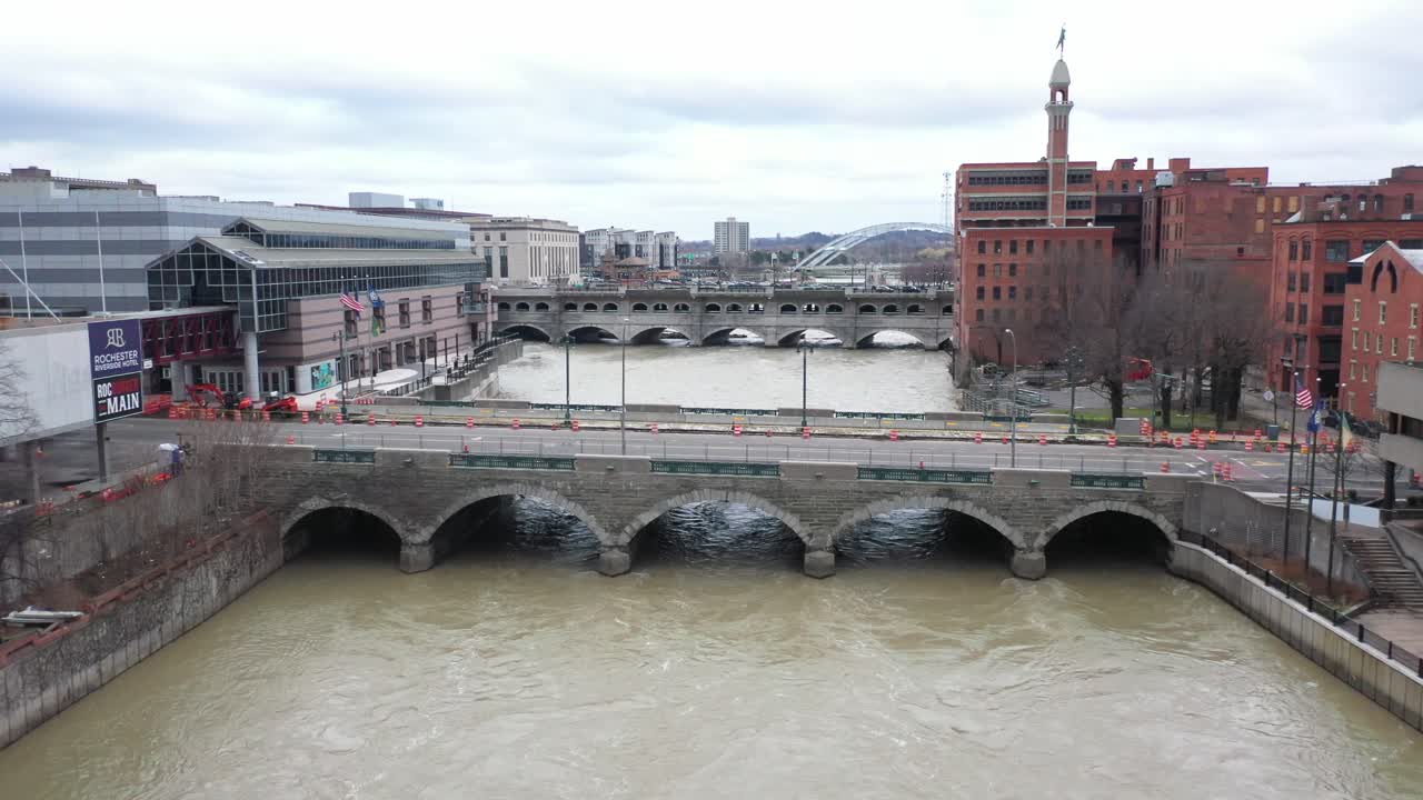 다리 로체스터 뉴욕 공중 4k