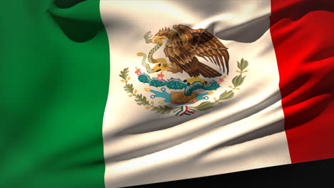 Digitally-generated-mexico-flag-waving