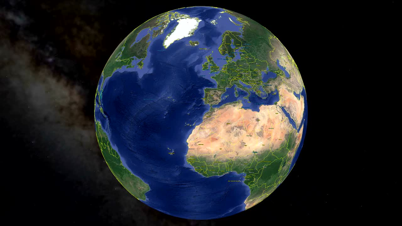 francia con bandera. tierra 3d en el espacio - hacer zoom en francia exterior