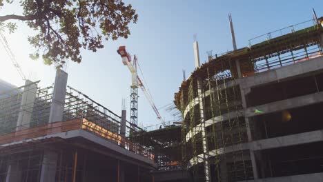 View of building construction site