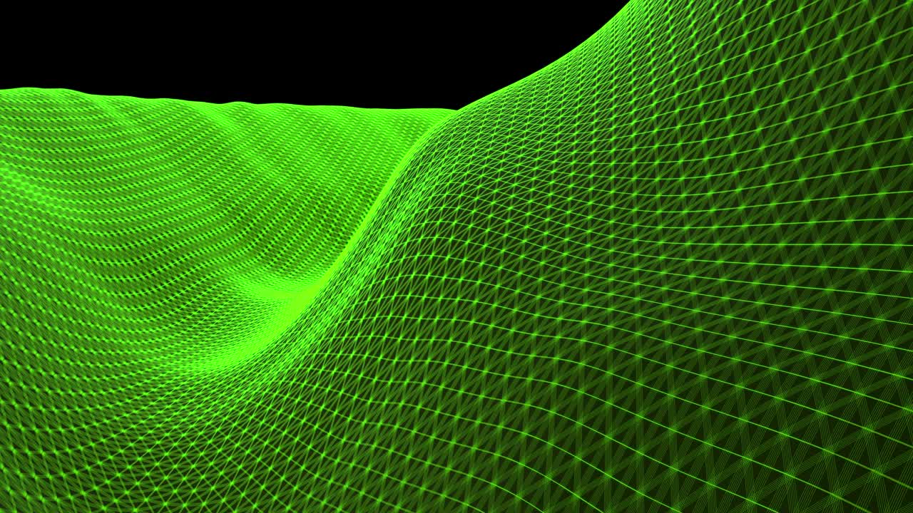 sfondo geometrico astratto con paesaggio digitale in movimento o onde.