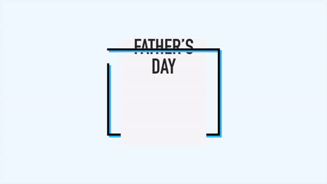 modern fathers day text in frame on fashion white gradient