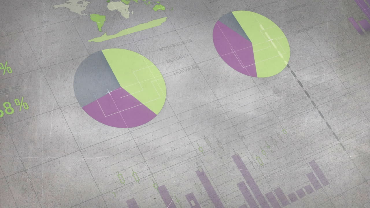 animación de las estadísticas y el procesamiento de datos financieros en la red