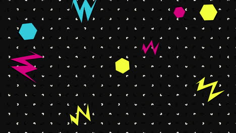 bewegung abstrakte geometrische formen zickzack und punkte