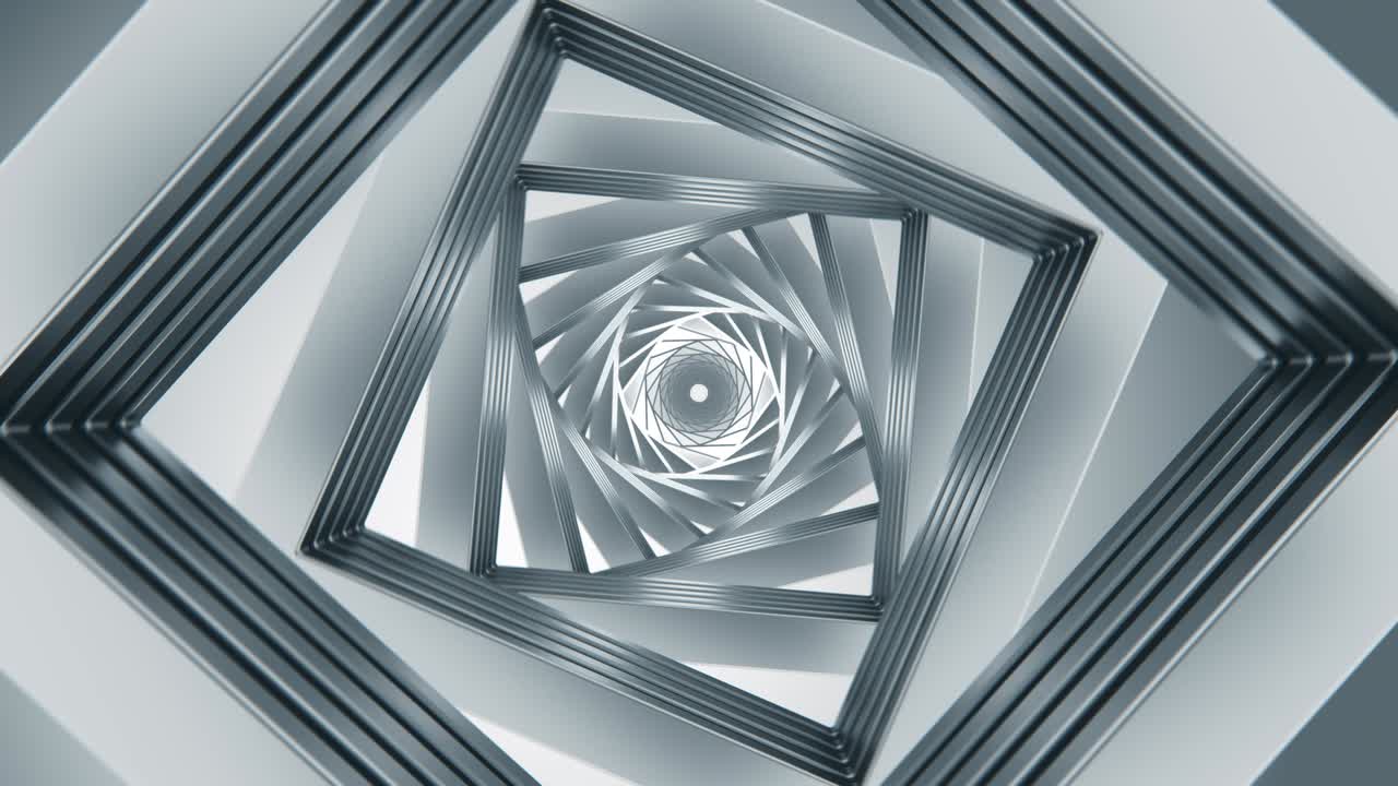 la mosca de la cámara de metal abstracta del túnel