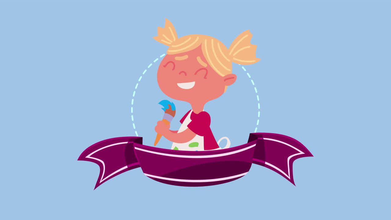 행복한 소녀 그림