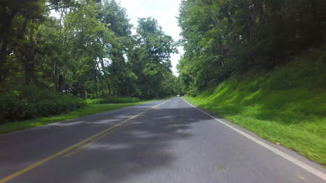 hyperlapse driving down winding mountain road