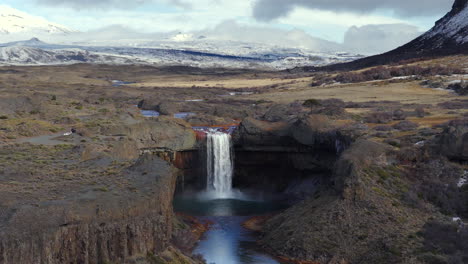aerial footage captures the powerful agrio waterfall cascading in caviahue, neuquén, argentina