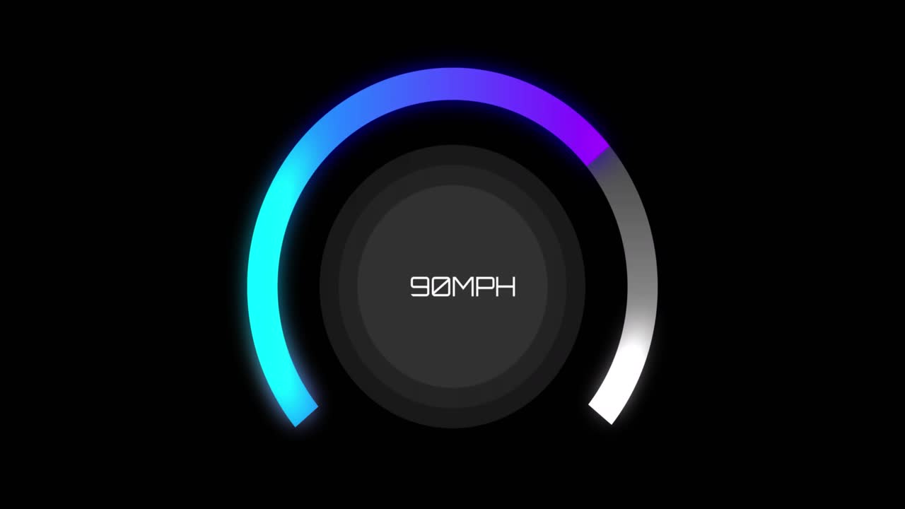 Animation of data processing with scope scanning on black background