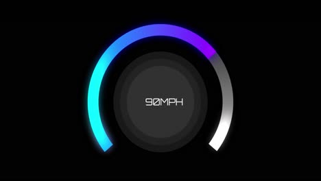 animación del procesamiento de datos con escaneo de alcance sobre fondo negro