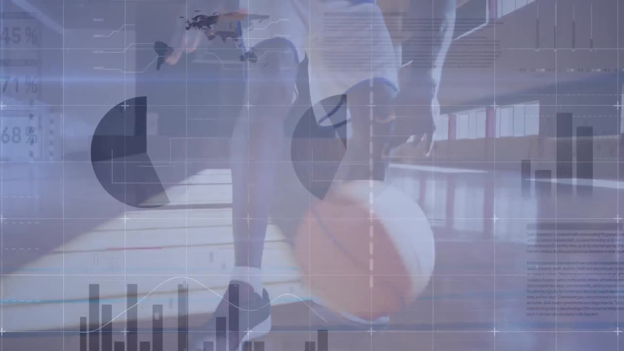 농구 선수에 대한 통계 및 데이터 처리 애니메이션