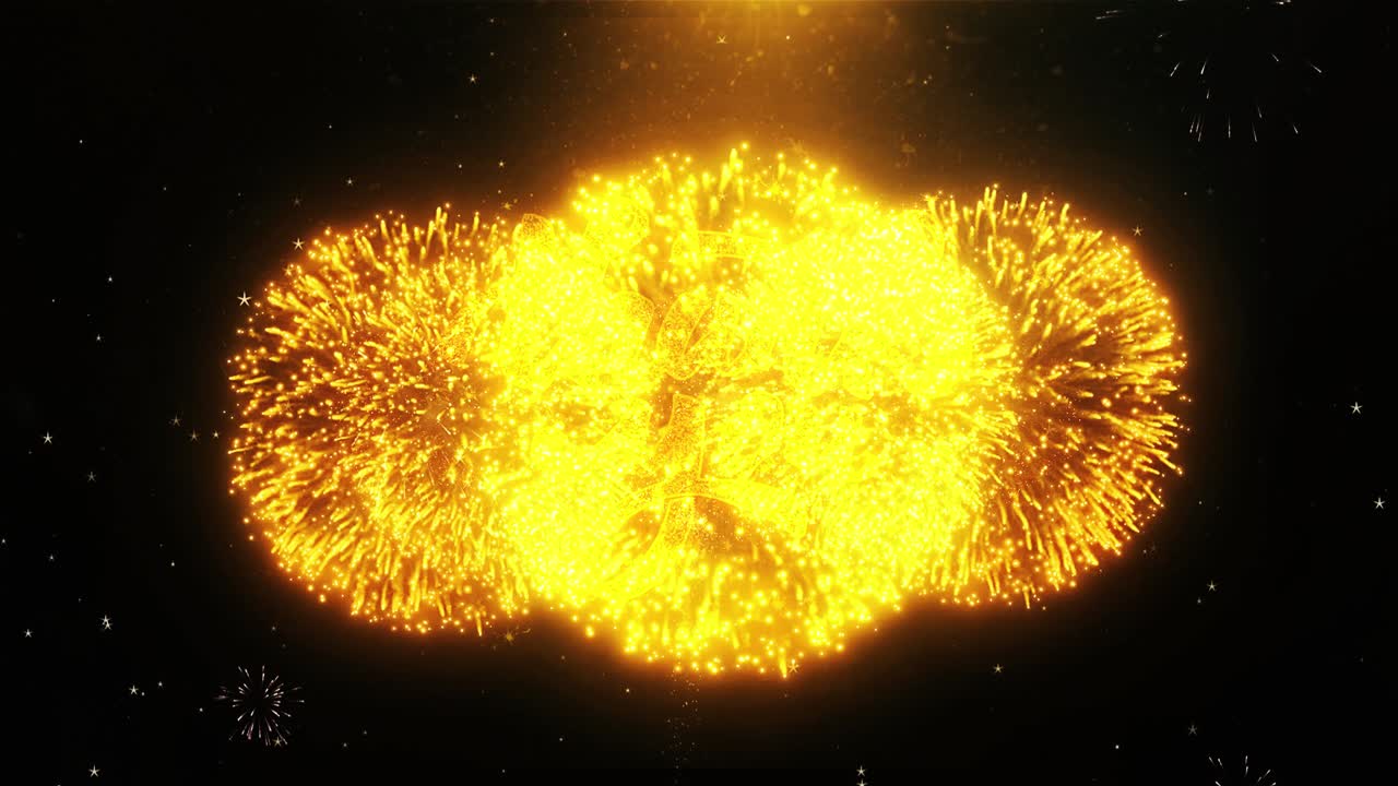 Thank You Golden Fireworks Graphic Design