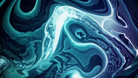 abstract teal and blue liquid art