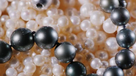 white and black pearls, close-up videos