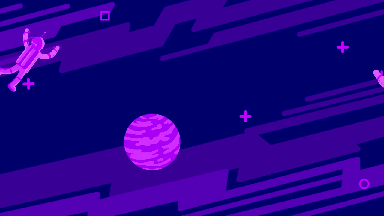 un astronauta vuela a través del espacio exterior