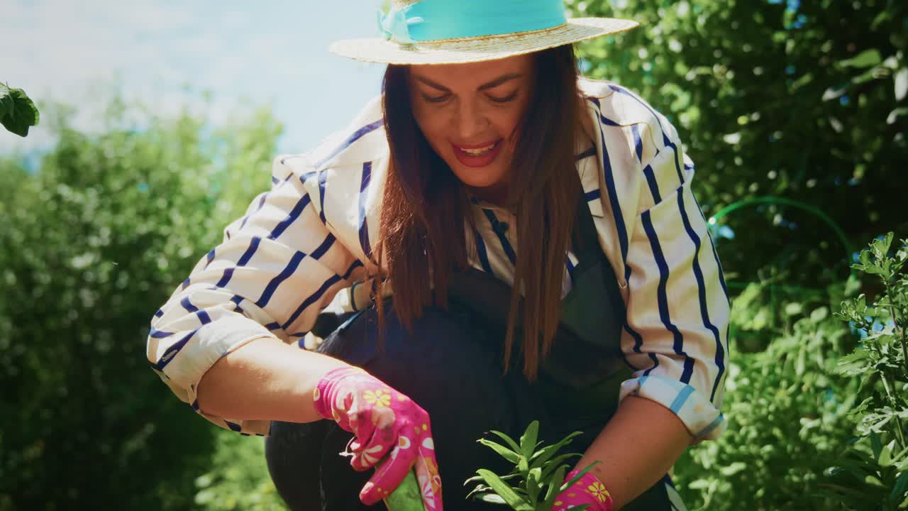 Woman Gardening in a Garden